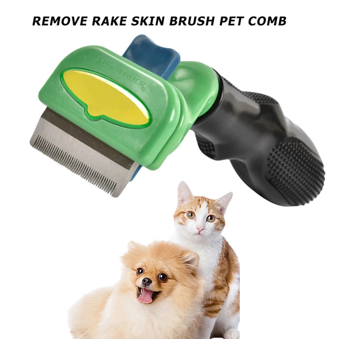 Pet Grooming Brush Cat Comb Shedding Rake Pet Hair Remover Brush Hair Grooming Tool Pet Fur Trimming Dematting Brush