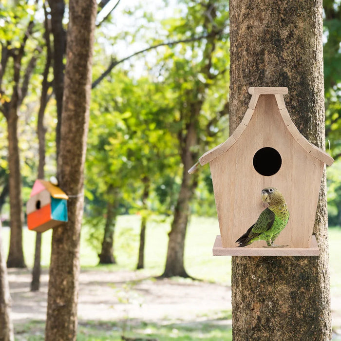 Wood Bird Houses Breeding Box Hanging Birds House Pet Supplies For Parrots Budgerigar Small Birds