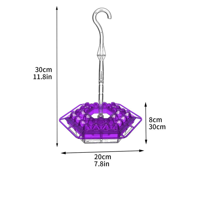 1pc Wild Bird Feeder Hanging Hexagonal Bird Feeder with Hook Hummingbird Feeder Garden Bird Feeder Pet Forest Water Dispenser