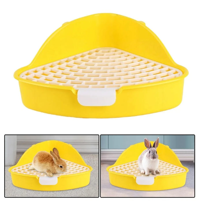Rabbit Litter Tray Corner Toilet Potty for Chinchilla Ferret Cage Accessories