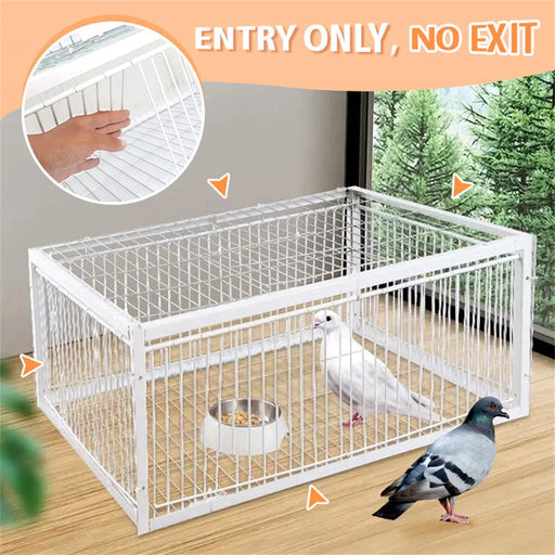 New Auto Trap Bird Cage Rabbit Cage Mouse Cage Entry Only and No Exit Thickened and Encrypted Automatic Pigeon Collecting Tool
