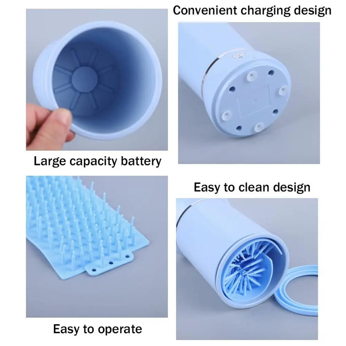 Dog Paw Cleaner Automatic Pet Foot Paw Washer Electric Paw Massager USB Cable Operated for Small Medium Dogs Cats