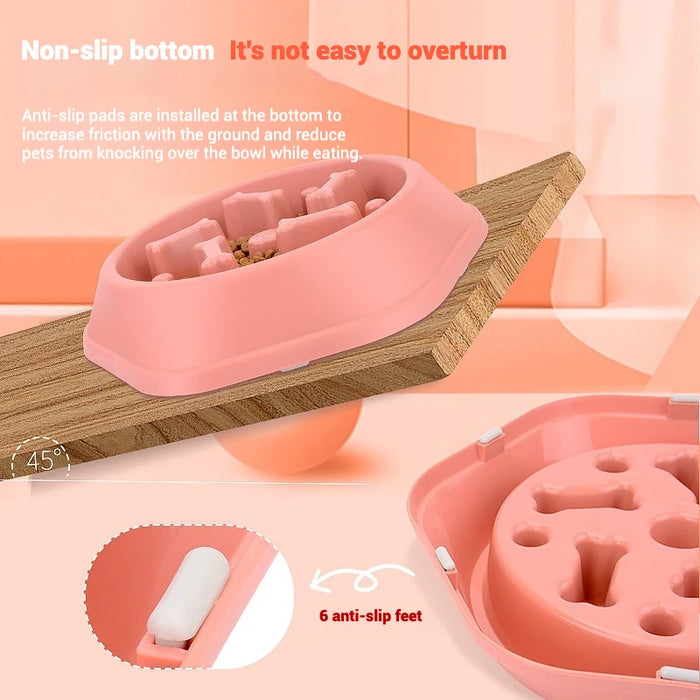 Dog Bowls Slow Feeder 1.5 Cups Slow Feeding Small Medium Breed Puppy Bowl for Fast Eater Dog Dishes to Slow Down Eating Maze