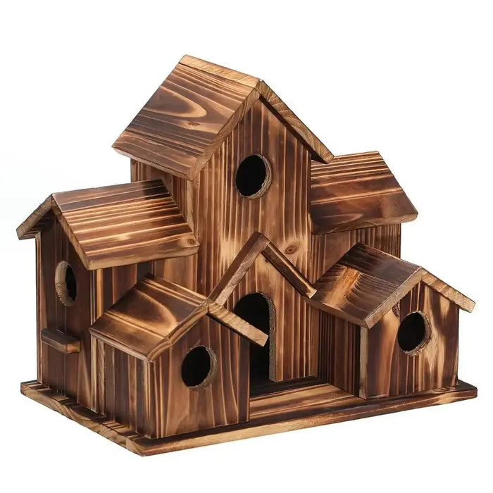 Bird Houses For Outside,outdoor 5 Hole Bird House Room For 5 Bird Families Bluebird Finch Hanging Birdhouse