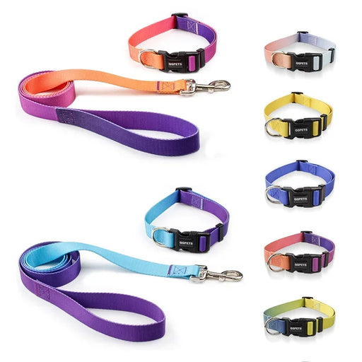 Pet Cat Dog Collar Traction Leash Suitable for Small Large Dogs Bulldog Pugs Beagle Nylon Adjustable Dog Collar Leash Lead