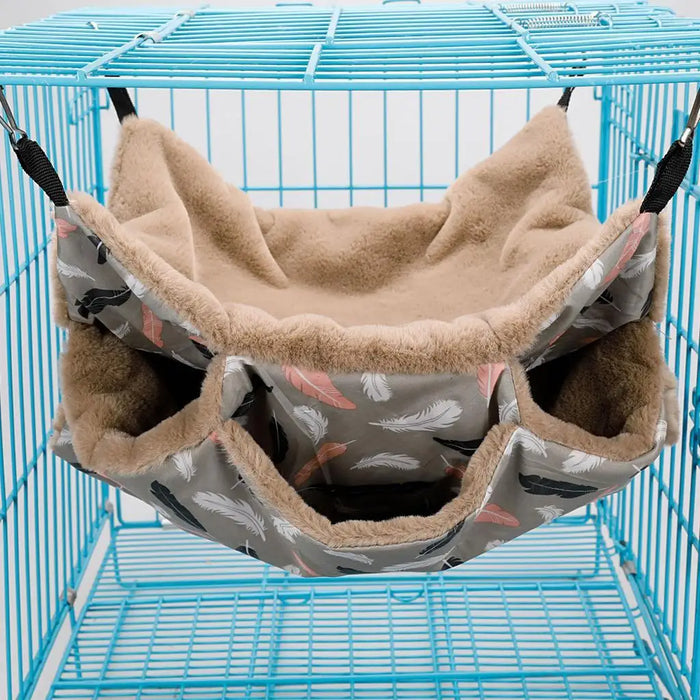 Pet Cage Hammock Guinea Pig Rat Hammock Tunnel Squirrel Toys Ferret Hanging Bed for Small Animals Cage Nest Pet Supplies
