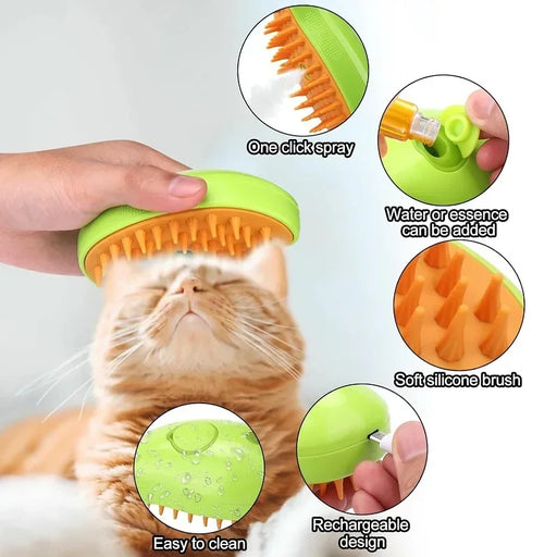 Cat Steam Brush Dog Grooming Pet 3 in 1 For Dogs Electric Spray Cats Hair Brushes Massage Comb Combs Supplies Products Home