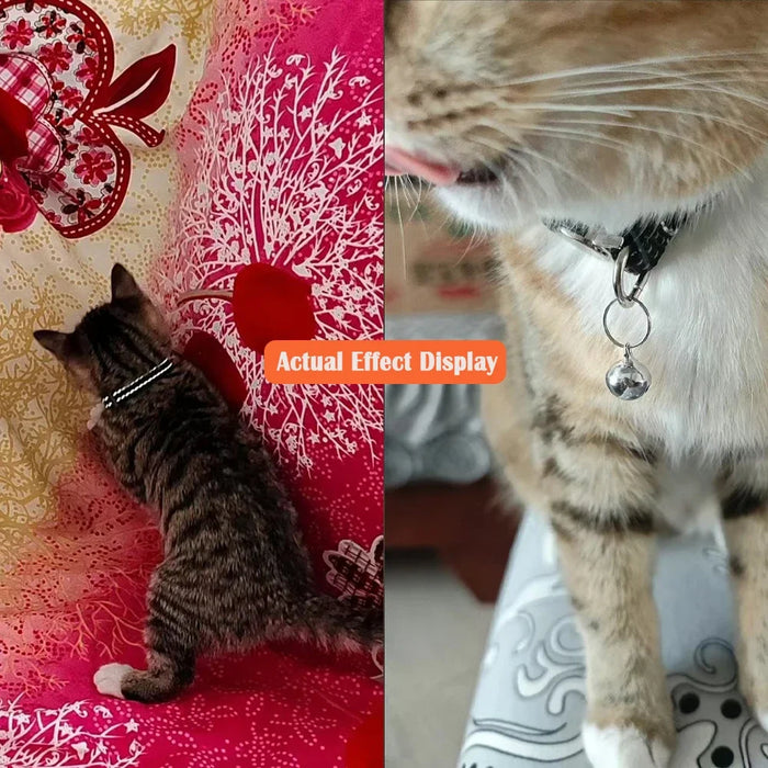 Personalized Cat Collar Pet ID Tag Name Custom Free Engraved ID Nameplate Kitten Puppy Anti-lost Nametag Safety Buckle Necklace
