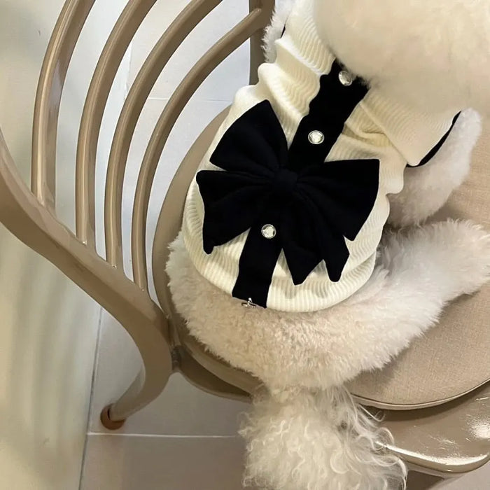Dog Clothes for Small Dogs Summer Dog T-Shirt Pet Dog Skirt Black White Retro Dresses Puppy Costume Chihuahua Clothing