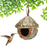 Unique Birdhouse Comfortable Birdhouse Hand-woven Natural Grass Hummingbird House for Garden Outdoor Decoration Window Hideaway