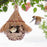 Wren Finch Bird House Hand Woven Bird House Grass Birds Hut Bird House for Outside Indoor Lawn Patio Home