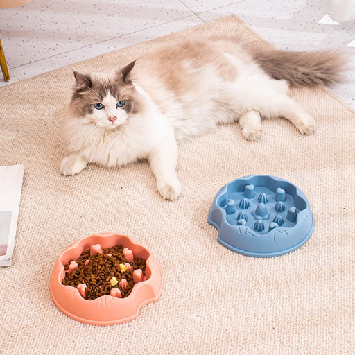 Slow Feeder Dog Bowls Dish Puppy Food Water Bowl For Dog Cat Non Slip Slow Eating Puzzle Maze Fun Pets Feeding Bowl Anti-gulping