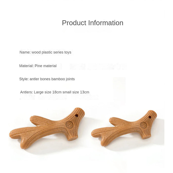 Bone Molar Dog Toy Indestructible Deer Antlers Log Color Wood Plastic Household Tools Dogs Chew Toys Tough Durable Aggressive