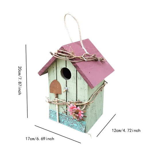Bird Nest House For Small Parrot Canary Lovebird Parakeet Hatching Birds Hut Outdoor Garden Patio Hanging Chickadee House