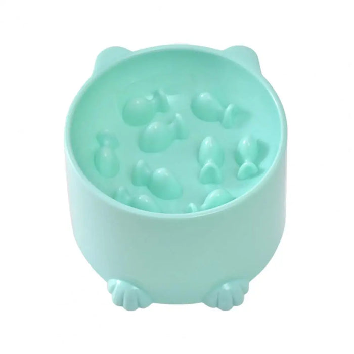Cat Bowl  Slow Feeder Anti Choking Tall Feet Cartoon Shape Large Capacity Neck Protector Pet Dog Food Dispenser Water Bowl