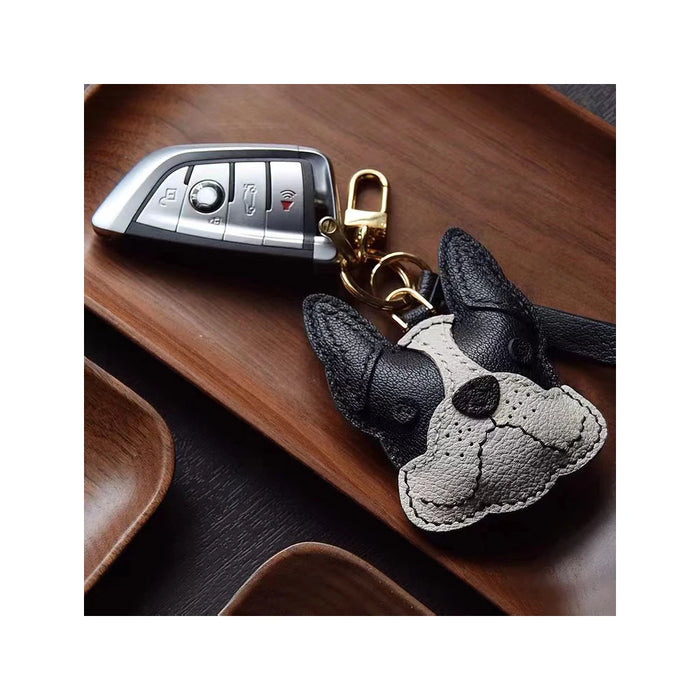 Leather Doggy Keychain Charm & Dog Lover Gift  Puppy Doggie Lover Accessories
