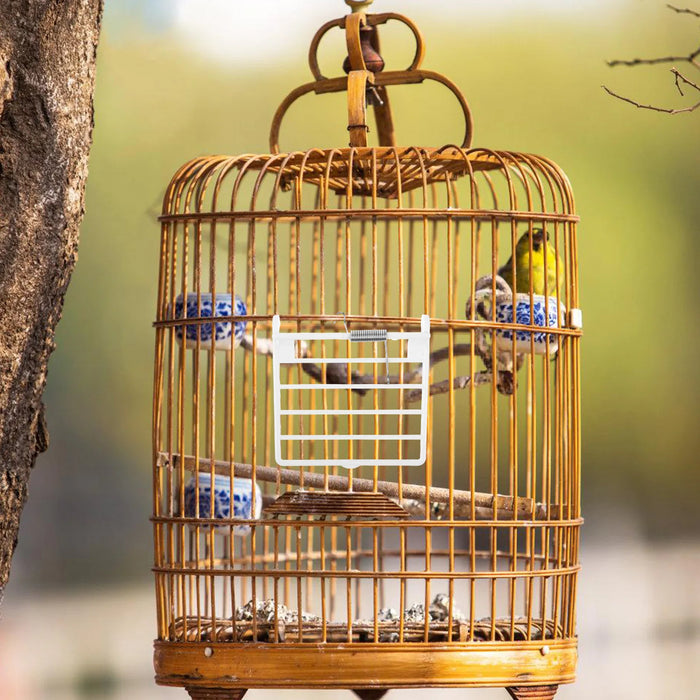 3pcs Plastic Bird Cages Accessories Cages Fittings Replacement Door Accessory With Spring Wires Plastic Supply Feeder