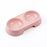Dogs and Cats Feeding Double Bowl Macarons Plastic Feeding Bowl Double Bowl Pet B owl Drinking Water Feeding