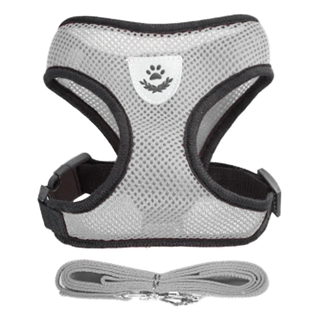 Dog Harness Walking Lead Leash For Small Dogs Collar Polyester Adjustable Mesh Puppy Cat Harness Vest For Medium Pet Accessories