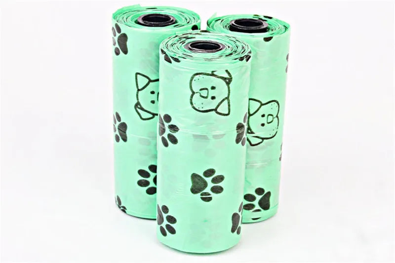 New Dog Poop Bag for Dog Pets Waste Garbage Bags Carrier Biodegradable Clean-up BagWaste Pick Up Clean Bag for Dog