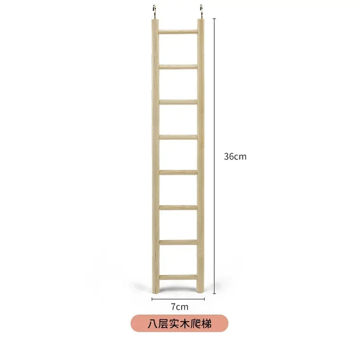 1PC Birds Toy Wooden Ladders Swing Scratcher Perch Climbing 3/4/5/6 Ladder Bird Cage Hamsters Parrot Toys Hanging Pet Supplies