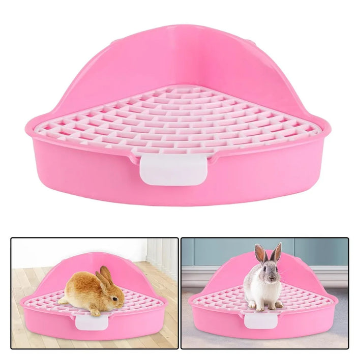 Rabbit Litter Tray Corner Toilet Potty for Chinchilla Ferret Cage Accessories