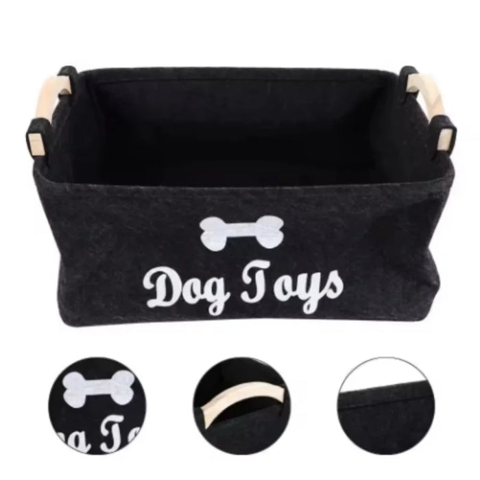 A Cat And Dog Toy Storage Box With Various Styles And Types, Made Of Felt And Does Not Fade.
