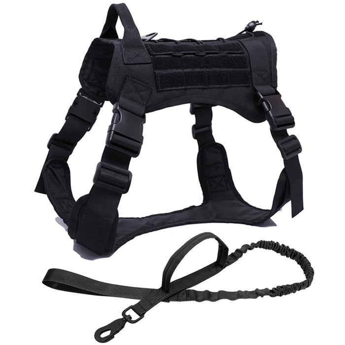 Tactical Dog Harnesses Pet Training Vest Military Dog Harness Leash Collar For Small Medium Large Dogs Walking Hunting