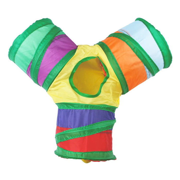 1pc new small pet channel fun tunnel foldable Y-shaped ferret supplies hamster toy