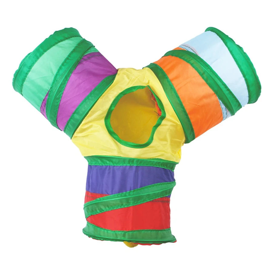 1pc new small pet channel fun tunnel foldable Y-shaped ferret supplies hamster toy