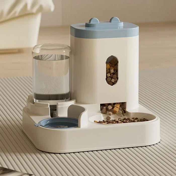 Automatic Feeder Cat Dog Food Bowl With Water Fountain Pet Large Capacity Raised Stand Dish Bowl For Cat Drinker Accessories