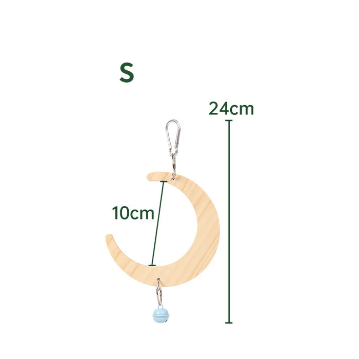 Bird Mirror Wooden Interactive Play Toy With Perch For Small Parrot Budgies Parakeet Cockatiel Conure Lovebird Cage Accessories
