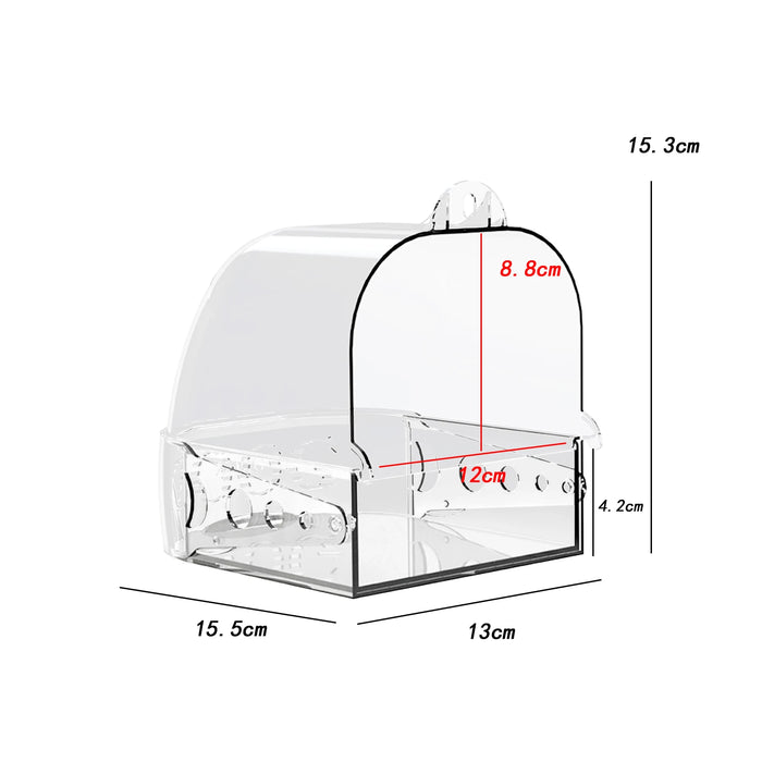 Bird Bath Water Bowl Cage Accessories Bird Bathtub Parrot Bathing Tub Hanging for Parakeets Finch Budgie Small Birds Canary