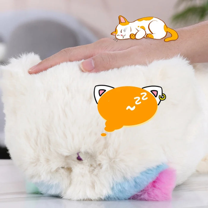 Cartoon Cute Plush Electric Cuddle Cat Toy Creative Simulation Cat Learn To Talk Wag Your Tail Blink Your Eyes Plush Doll Toys