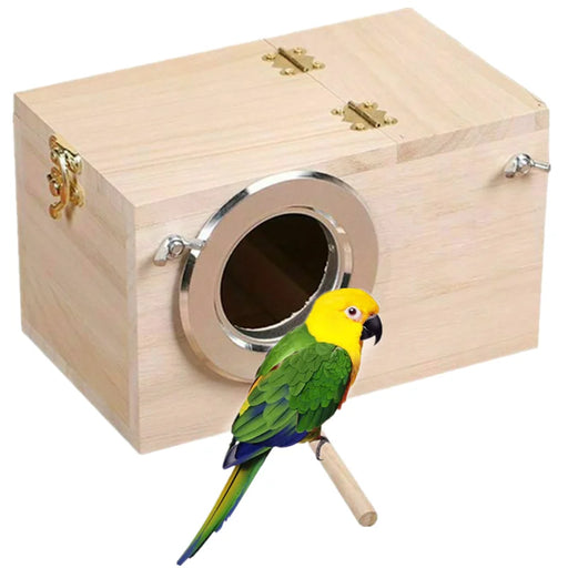 High Quality Wooden Bird Cage Nesting Box Breeding Hatching Nest for Parakeet Budgies Cocktail Finch Lovebird Parrot Birdhouse