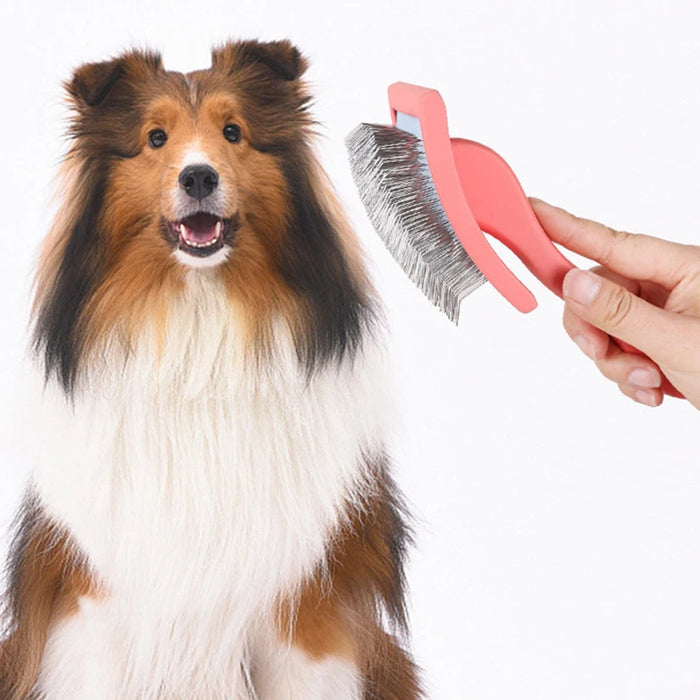 Pet Grooming Hair Remover Brush Manual Household Beauty Hairbrush Long Handle Professional Reusable Deshedding Rake