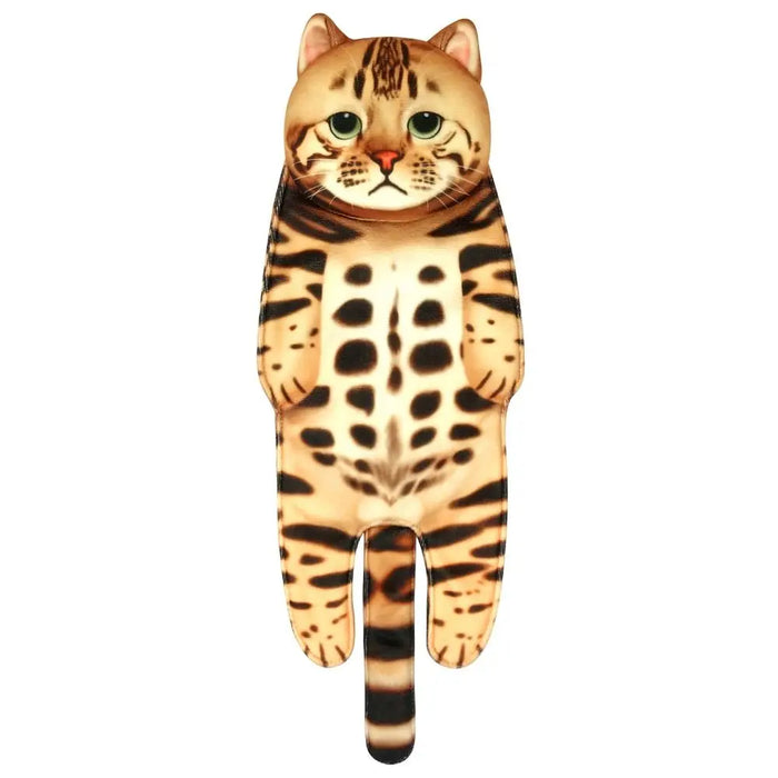 Cute Cat Hand Towel Cute Cat Decor Hanging Washcloths Funny Housewarming Face Towels For Bathroom Kitchen Cats Lovers