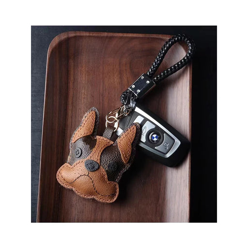 Leather Doggy Keychain Charm & Dog Lover Gift  Puppy Doggie Lover Accessories