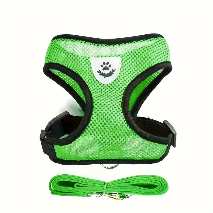 Cat Harness Adjustable, Escape-Proof Breathable Mesh with Reflective Vest  5-Foot Leash - Safe, Durable Outdoor Adventures