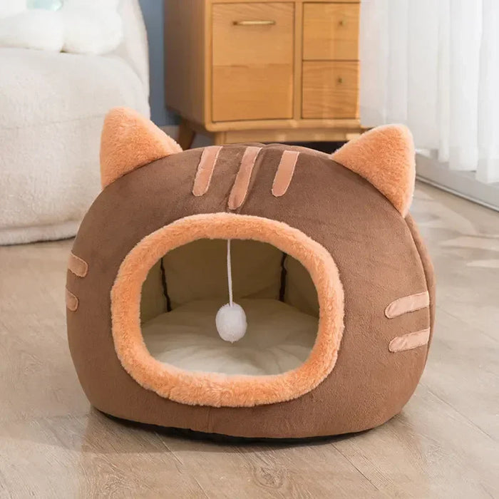 New Deep Sleep Comfort In Winter Cat Bed Iittle Mat Basket Small Dog House Products Pets Tent Cozy Cave Nest Indoor Cama Gato