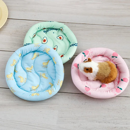 Round Hamster Bed Comfortable Sleep Mat Pad for Hedgehog Squirrel Mice Rats Guinea Pig Chinchilla Small Animal Soft Cushions