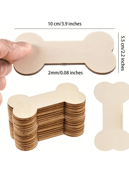 10 Wooden Dog Bones Hollow Wooden Dog Claw Cut Wooden Handicraft DIY Project,Party Decoration Painting And Handmade 10cm / 4inch