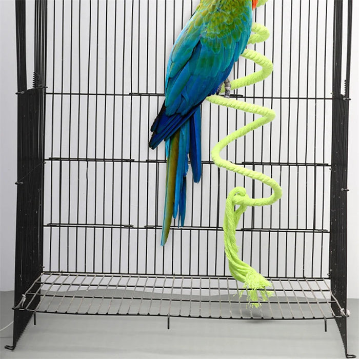Parrot Climbing Ladder Rotating Swing Climb Toys Ladder Birds Cage Decoration Hanging Standing Pole Bird Accessories Supplies