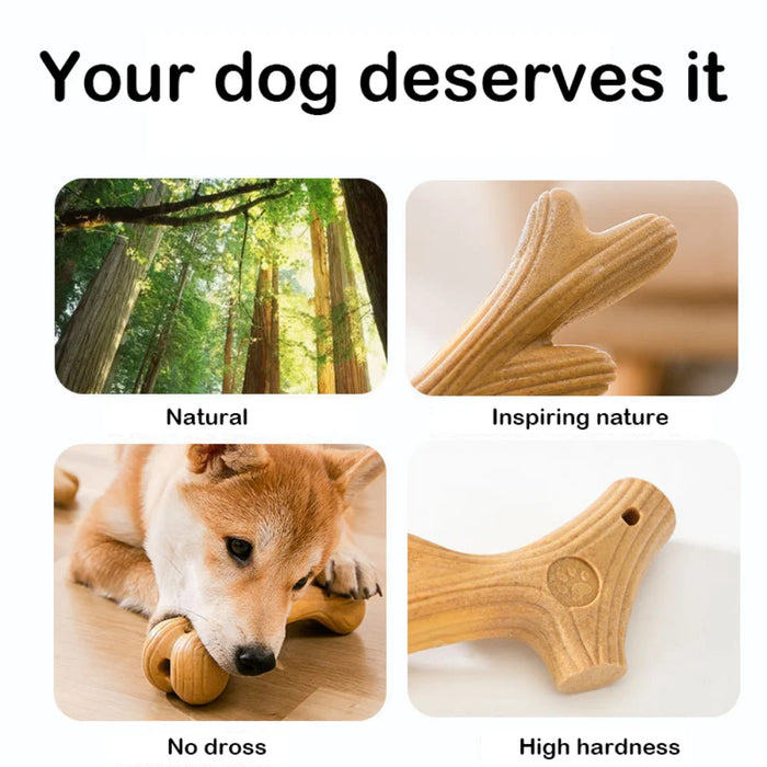 Deer Antlers Chew for Dogs Chew Toys for Large Breeds Training Pets Object Toys Durable Chew Toys Tough Wooden Stick Toy
