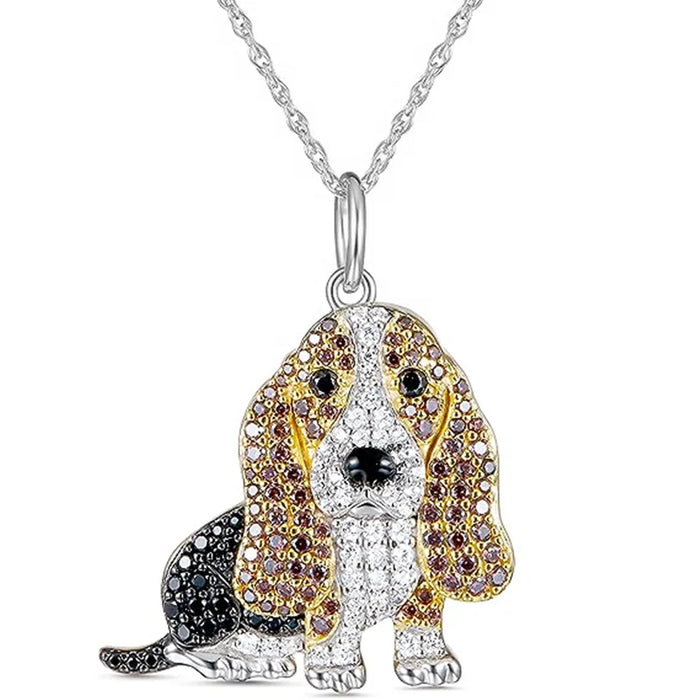 Delicate cute boxing dog pendant Necklace Women's elegant pet puppy jewelry Animal accessories Gift for dog lovers