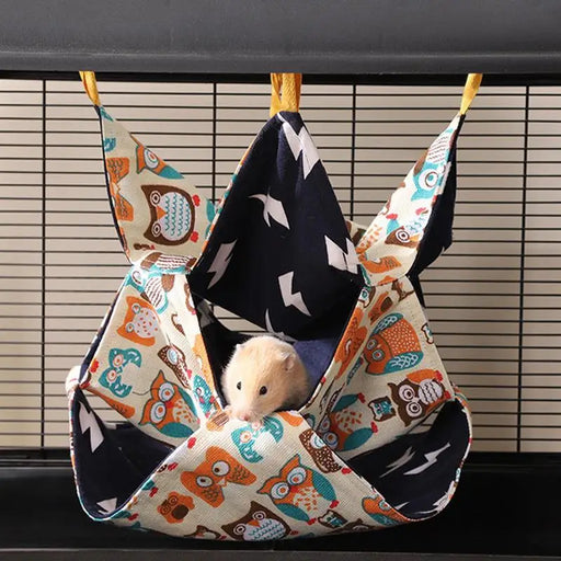 Ferret Hammock Portable Three-Layer Squirrel Bed Hammock Convenient Pet Hangable Hammock Bedding Small Pet Cage Accessories Toy