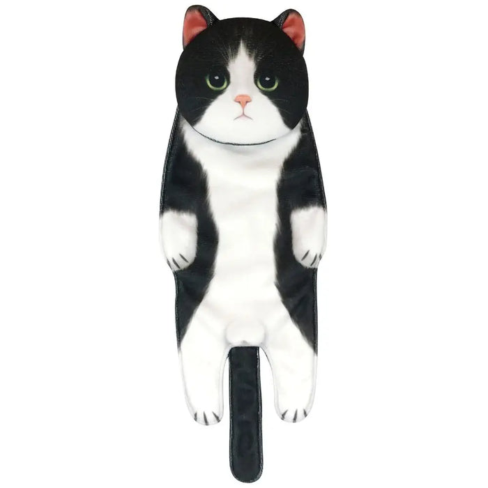 Cute Cat Hand Towel Cute Cat Decor Hanging Washcloths Funny Housewarming Face Towels For Bathroom Kitchen Cats Lovers
