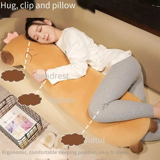 Pufferfish Capybara Long Strip Pillow Girls Sleep Clip Legs Side Sleep Pillow Boys Sleep Special Bed Head Cushion
