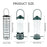 3PCS Wild Bird Feeder House Transparent Hanging Bird FeederGarden Patio Yard Feeding Station Pet Bird Supplies  Seed  Dispenser