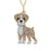 Delicate cute boxing dog pendant Necklace Women's elegant pet puppy jewelry Animal accessories Gift for dog lovers